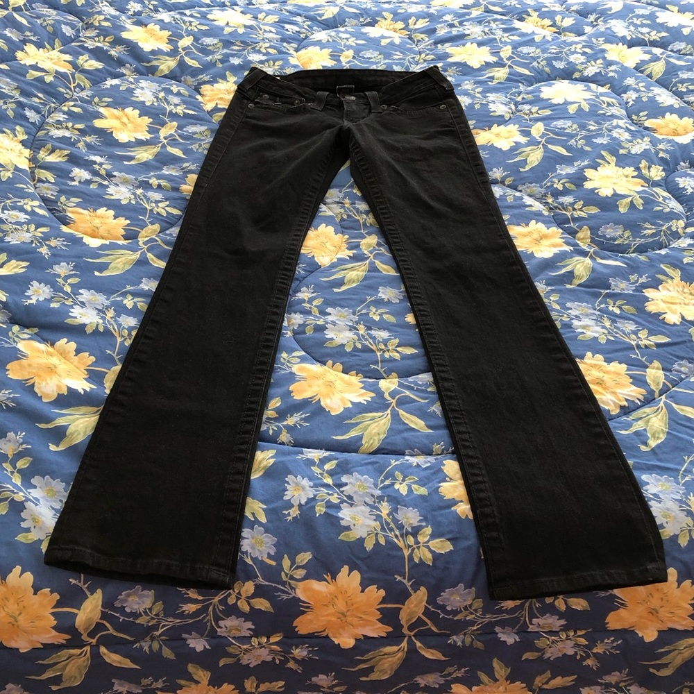 TRUE RELIGION BLACK BILLY JEANS SIZE 27